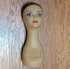 Realistic Vintage Female Mannequin Head 17" Makeup. Wigs, Cosmetology. Pre-owned