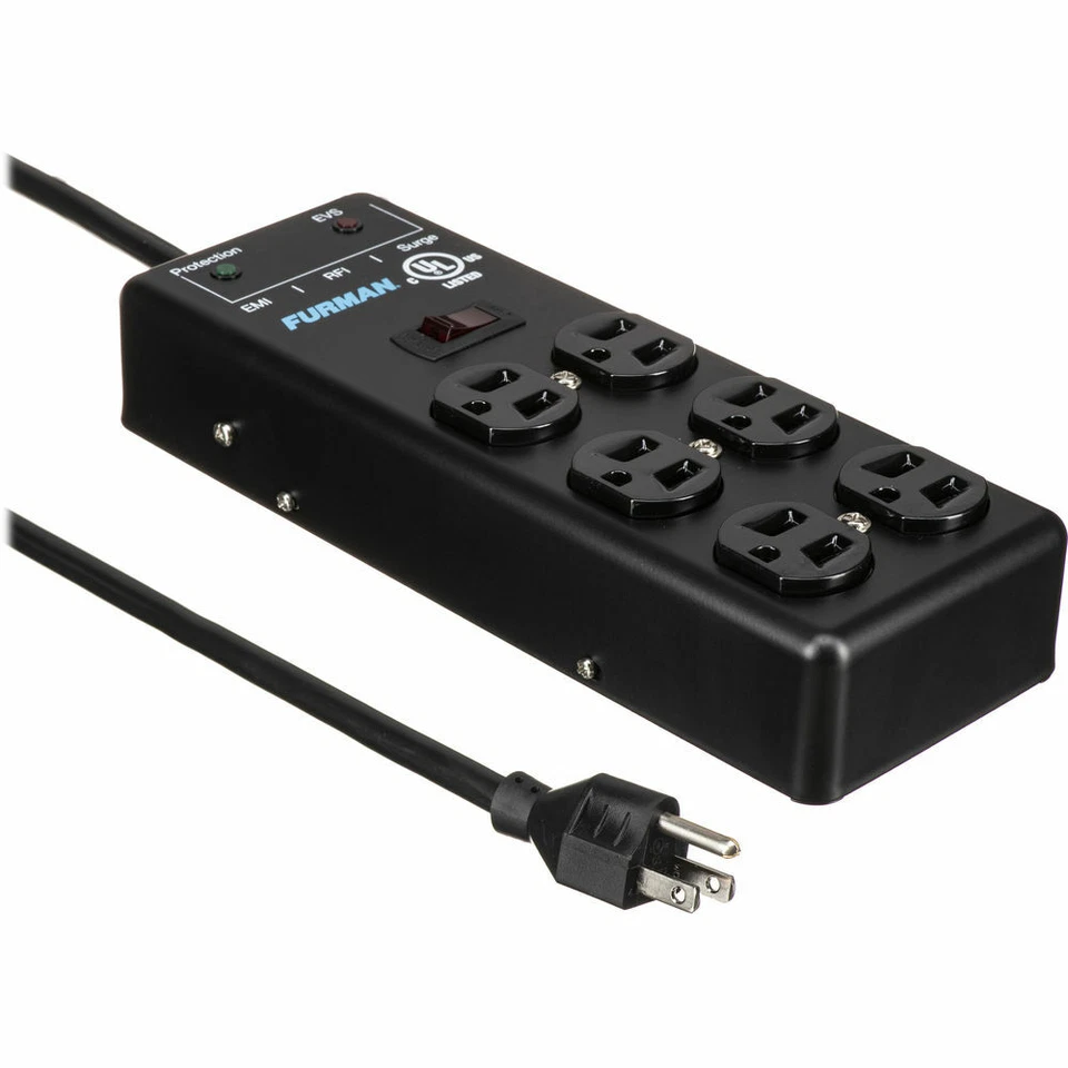Furman SS-6B Pro W/ EVS 6 Outlet AC Surge Power Strip Conditioning - Image 3 of 4