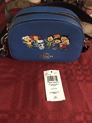 Coach X Peanuts Mini Serena Snoopy And Friends Crossbody Bag NEW