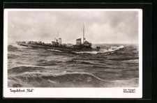 Ak Torpedoboot Iltis De Marine de Guerre Sur Haut Lac