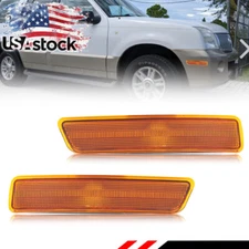 2X Amber Lens Front Corner Side Marker Lights For 2002-2010 Mercury Mountaineer