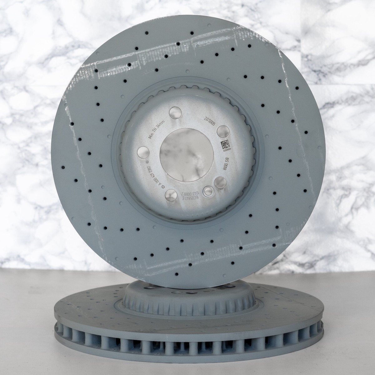Mercedes Front Brake Disc Rotor set C43 GLC43 CLS450 E43 E53 AMG