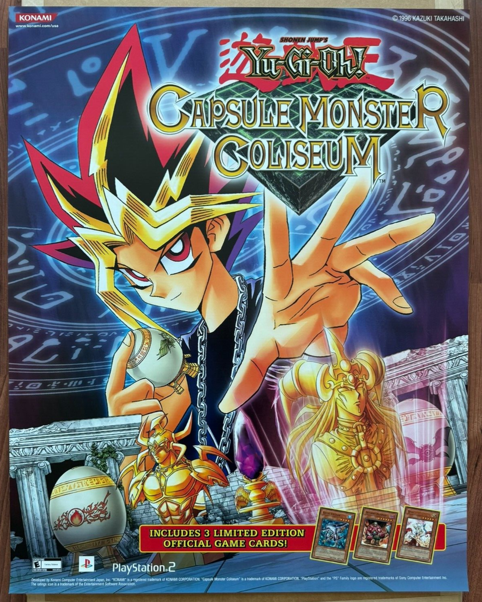 Yu-Gi-Oh! Capsule Monster Coliseum Promo Poster ~ Vintage Konami