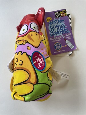 FAT CAT Mini Water Bottle Crunchers Dog Toy Chicken Nugget New!