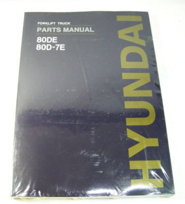 Hyundai 80DE 80D-7E Forklift Fork Lift Truck Parts Manual Book Catalog Original