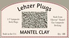 New 1/4" Composite Deck Plugs - Fiberon - Mantel Clay"