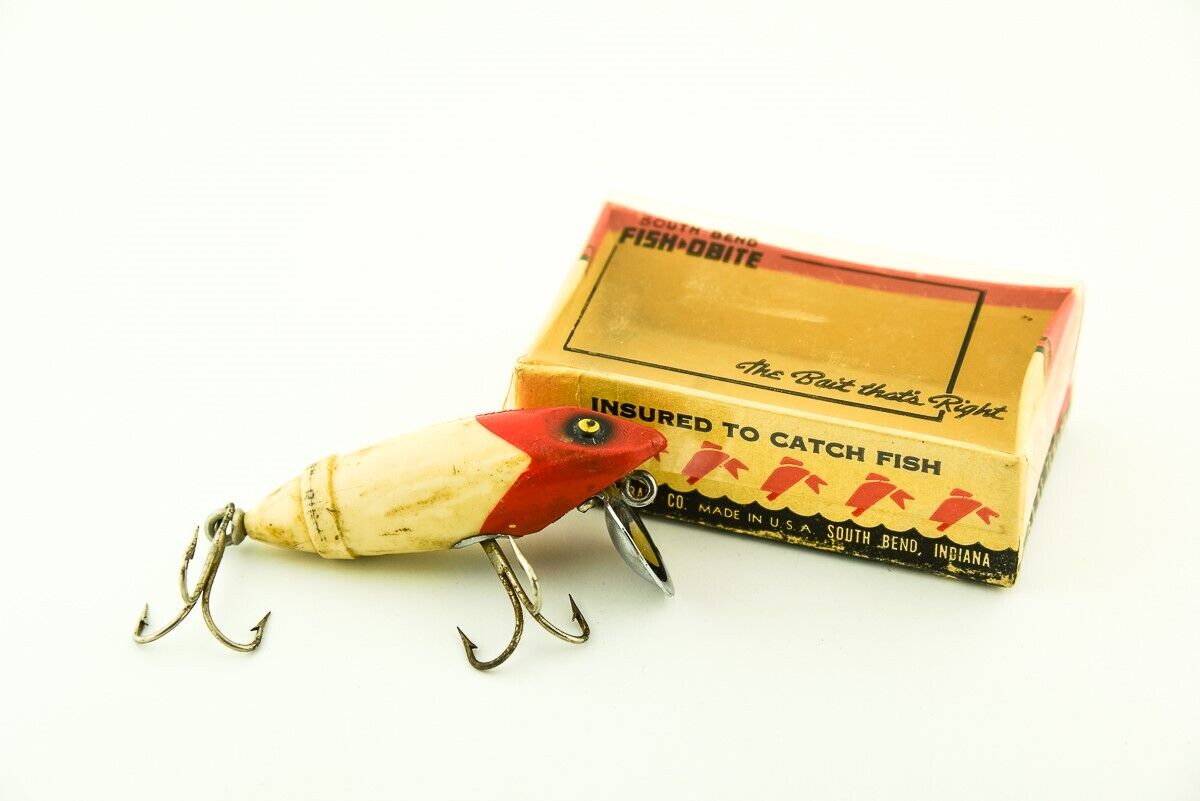 Vintage South Bend Fish Obite Minnow Antique Fishing Lure in Box BH4