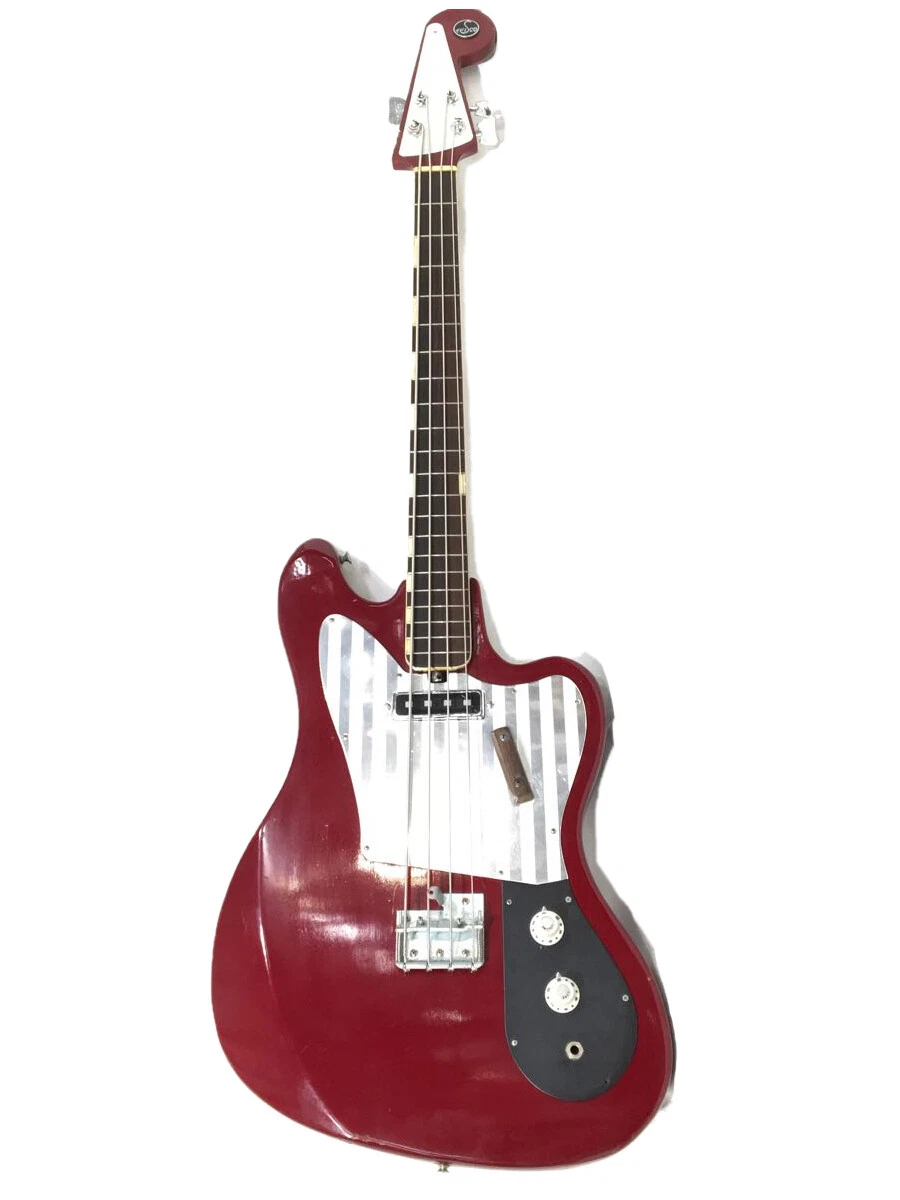 Teisco NB 1 Electric Bass Short Scale Bizarre Bass 1960s Red Rare