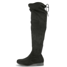 BOTTE HAUTE CUISSARDE daim élastique confortable patit talon T38