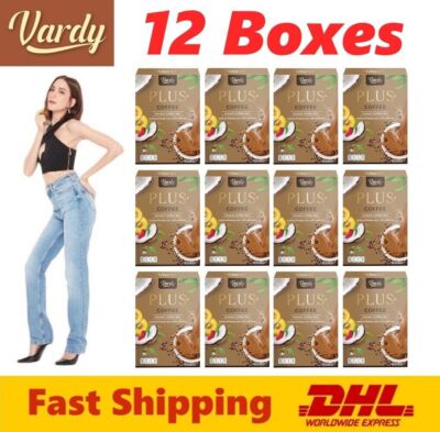 12x Vardy Healthy Coffee Instant Mix Kokosöl Maisfaser Schnelle Schlanke Fett...