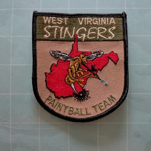 West Virginia Stingers Paintball Team Patch size 4x3