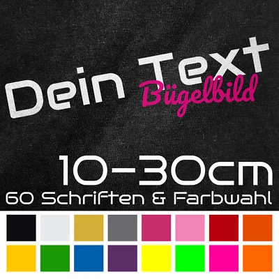 Eigener Text Bügelbild DIY Name Bügeltext Wunschtext Buchstaben zum aufbügeln