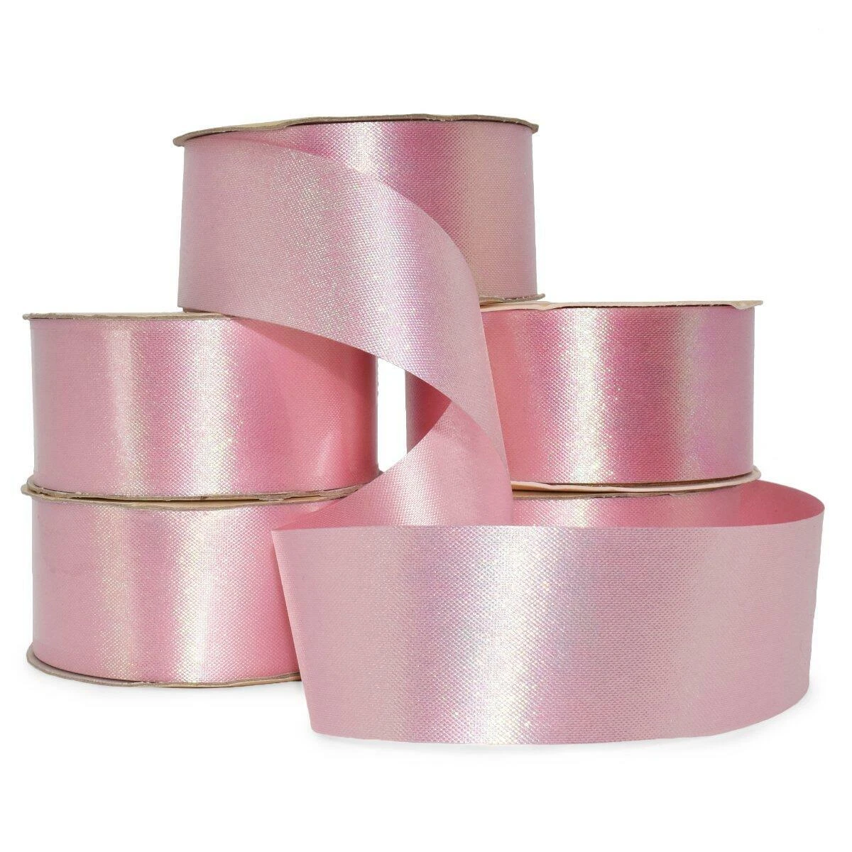 45 Feet Shimmering Pastel Pink Waterproof Acetate Ribbon 1 7/16W