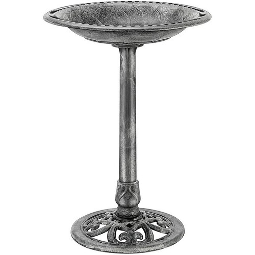 28" Height Birdbath Pedestal Bird Bath Outdoor Garden Decor Vintage Yard Art - Picture 8 of 26