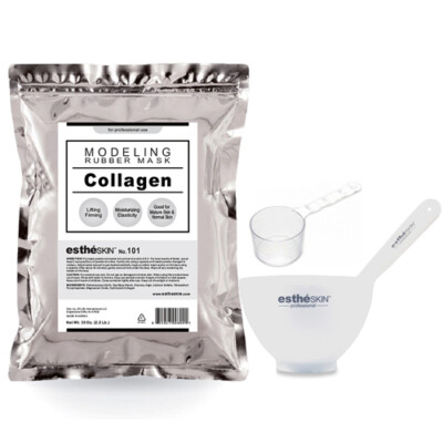 estheSKIN No.101 Collagen Modeling Mask Powder with 3pcs Mixing Bowl Set