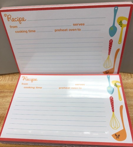 Tarjetas de recetas Hallmark 4x6 2 paquetes (72 tarjetas en total) batidor de cucharón de cocina retro MCM - Imagen 3 de 4
