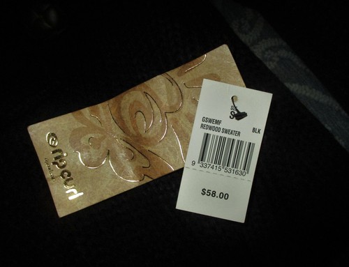 RIPCURL Black Long Sleeve V-Neck RedWood Sweater Size S NWT $58.00 - Picture 6 of 6