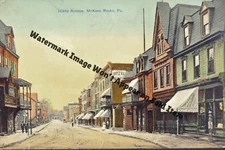 McKees Rocks, Pa. Island Avenue Vintage Postcard Reproduction Print Photo 6x4"