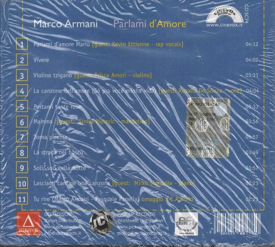 Marco Armani Parlami d'Amore CD NEU Vivere Violino tzigano La canzone dell amore - Bild 2 von 2
