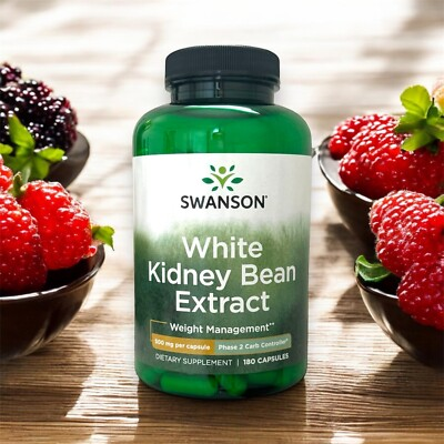 #ad White Kidney Bean 180caps Extract Carb and fat Blocker 1000mg Weight Management $23.99
