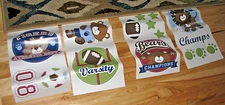KIDSLINE ANIMAL SPORTS ALL STARS WALL DECOR STICKER DECAL APPLIQUE REMOVABLE NEW