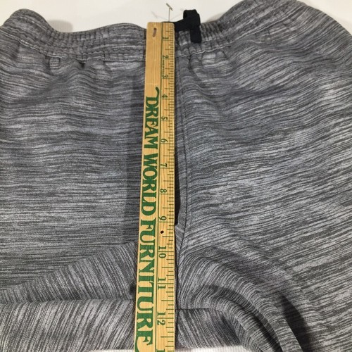 Nike Dri FitSweat Pants XL Gray Black Nike Swoosh Zip Pockets Tie Stretch Waist - Picture 4 of 12
