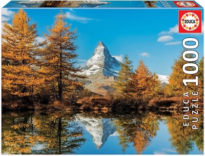 Educa Matterhorn Mountain in Autumn 1000 PC Jigsaw Puzzle Trees