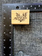 Stampendous WM Rubber Stamp E62 Roses Flowers Floral Botanical Leaves 1989 VTG