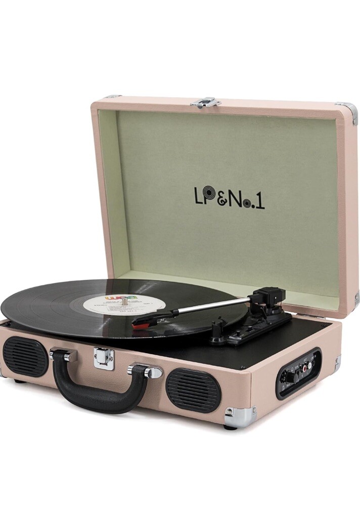 Vintage Turntabable Model LPSC-002 Record Player Built in Speakers