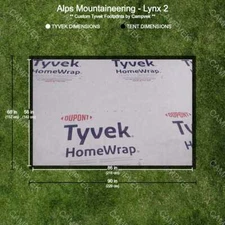 Tyvek Footprint for the Alps Mountaineering Lynx 2 Tent