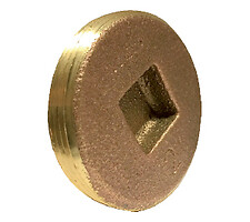 Countersunk Cleanout Plug, Southern Code, 5", Cast Brass 970312 - Picture 1 of 1