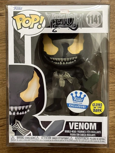 Funko Pop! Marvel Venom Exclusive - (GITD) Venom w/ Free Soft Protector #1141