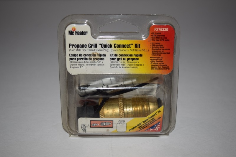 Mr. Heater F276330 Gold Brass Propane Coupling Adapter Kit 1/4 Dia. in.