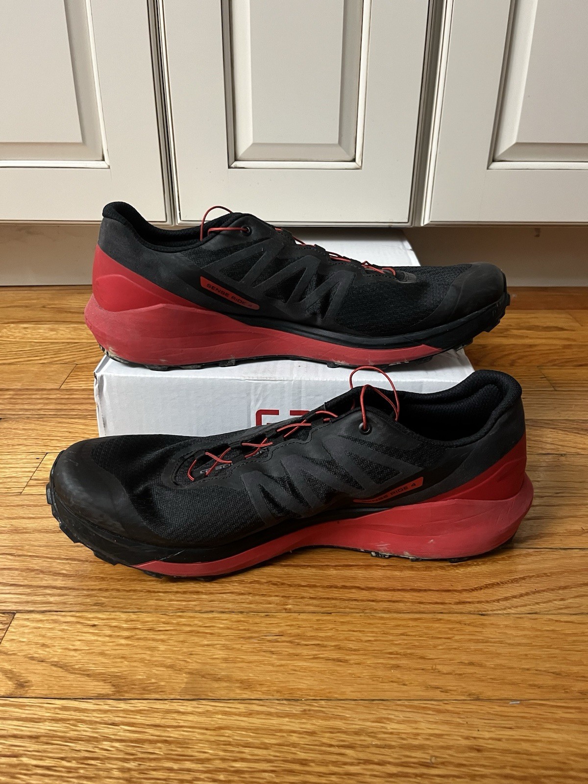 Scarpe da trail running Salomon Sense Ride 4 nere rosse sneakers uomo 13 Ortholite