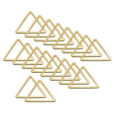 30pcs Earrings Beading Hoop 0.7X0.7'' Triangle Finding Ring, Golden Tone