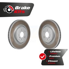 Front Coated Disc Brake Rotors Pair For 2017-2020 Jaguar XE 2016-2020 XF