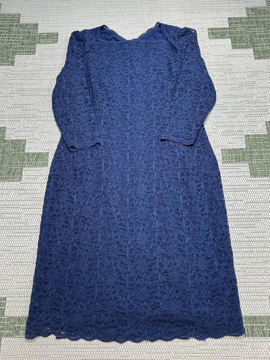 ralph lauren navy blue lace dress Lauren Ralph Lauren Women's Tiered Lace Sheath Dress (0, Lighthouse Navy) at Amazon Women's Clothing store