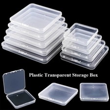 Square Plastic Storage Box Organizer Case Small Items Jewelry Beads Container