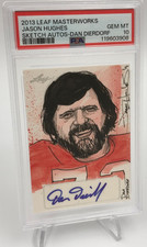 DAN DIERDORF 1/1 AUTO Card Leaf MASTERWORKS SKETCH 1 of 1 MICHIGAN HOF PSA 10