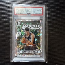 2024 Panini Donruss Optic Donovan Clingan RC Net Marvels Ice /25 PSA 10 GEM MT