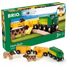 Farmer's Train with Animals - Wooden Toy Railway Set