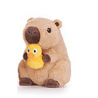 Capybara Mit Ente Beige PlüSch 25Cm Wasserschwein Merch Plush Toy Stofftier Fan