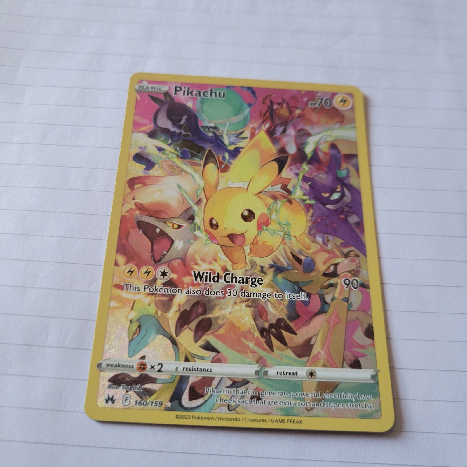 Pikachu 160/159 Crown Zenith Secret Rare Full Art 2023 Near Mint Condition