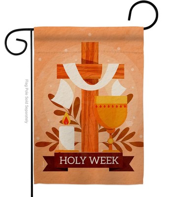 The Holy Week Garden Flag Religious Faith Hope Grace Peace Dove Christian Rel...