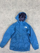 The North Face Jacket Youth 7/8 Blue DryVent Hooded Waterproof Rain Coat