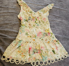 Just Me Floral Eyelet Mini Dress Womens SZ M Party,Easter,Holiday Casual,Event