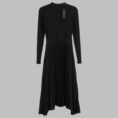 knee length dresses for ladies Pleated Halter Midi Dress – Elie Tahari main image 0
