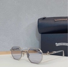 Luxury Octagon Silver Metal Eyeglasses Frame ...