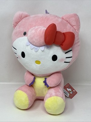 Hello Kitty Costume Dinosaur Plush 12.6   Toy Pink Sanrio Round1 Brand New NWT