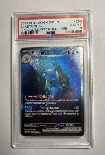 Pokemon Mew EN-151 Special Illustration Rare #200 Blastoise ex PSA 10 200/165